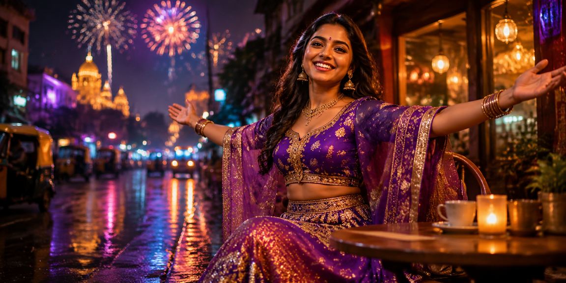 Crowded lottery night market in Mumbai with vibrant lights and players